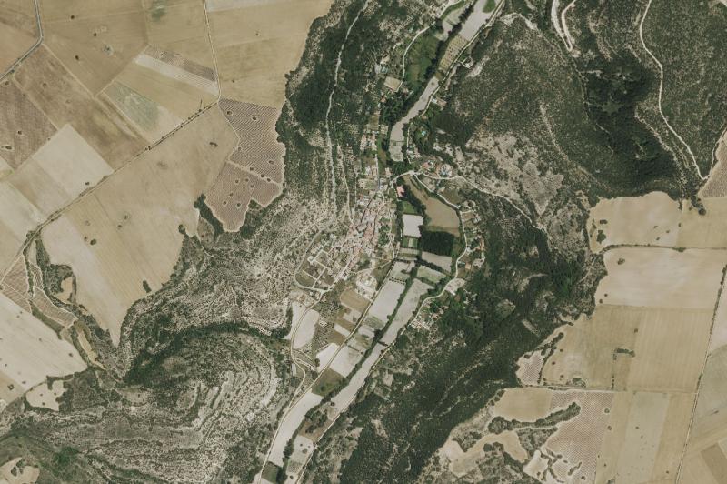 Ortofoto actual del núcleo de Caspueñas
