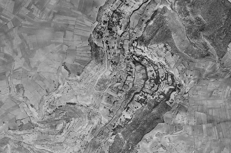 Ortofoto de 1956-1957 del núcleo de Caspueñas