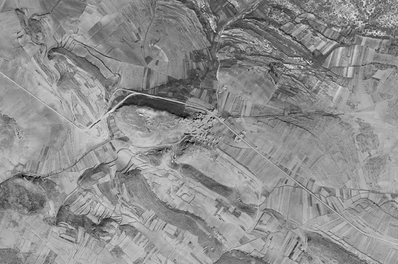Ortofoto de 1956-1957 del núcleo de Castellar de la Muela
