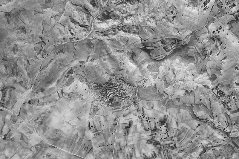 Ortofoto de 1956-1957 del núcleo de Cendejas de la Torre