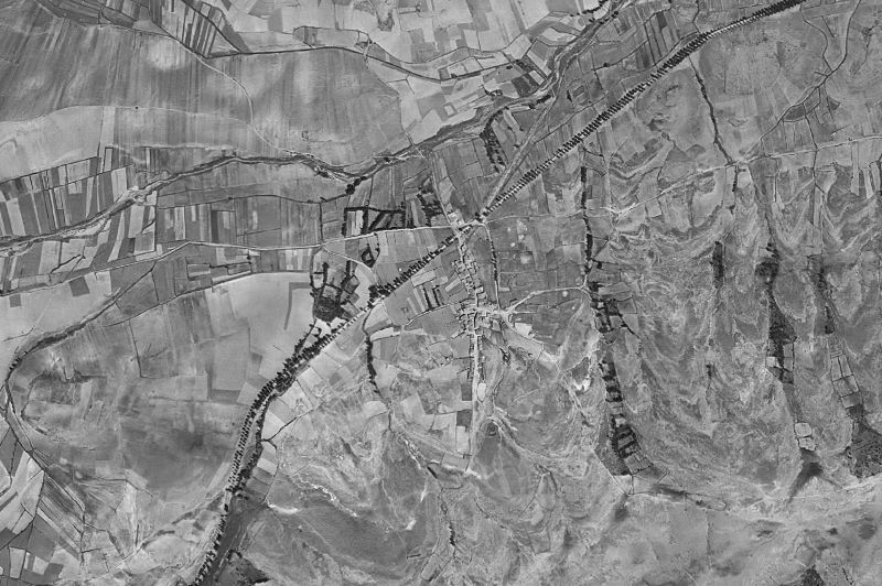 Ortofoto de 1956-1957 del núcleo de Cincovillas
