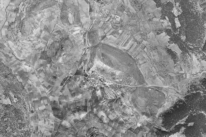 Ortofoto de 1956-1957 del núcleo de Cobeta