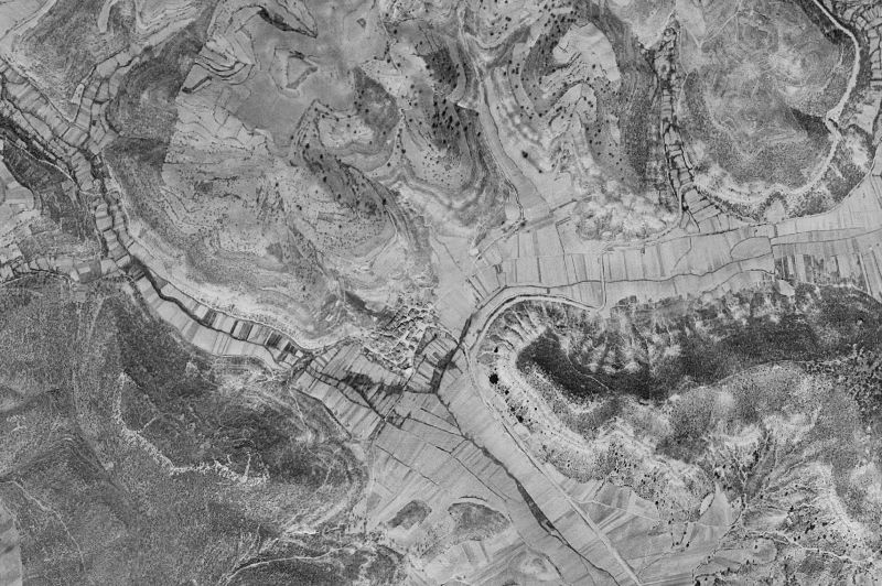 Ortofoto de 1956-1957 del núcleo de Cogollor