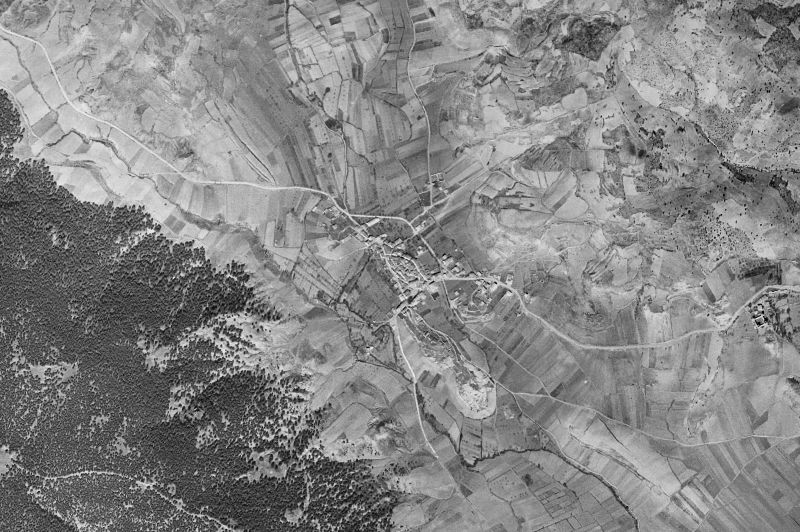 Ortofoto de 1956-1957 del núcleo de Corduente