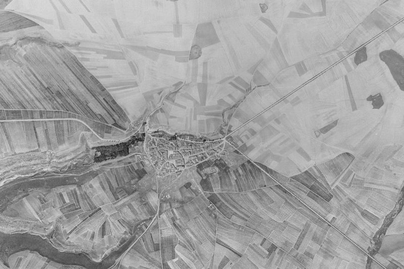 Ortofoto de 1956-1957 del núcleo de El Cubillo de Uceda