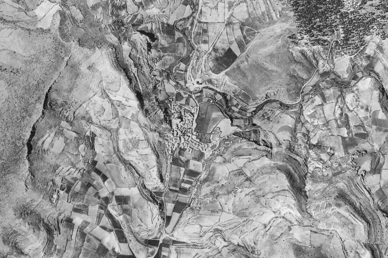 Ortofoto de 1956-1957 del núcleo de Checa