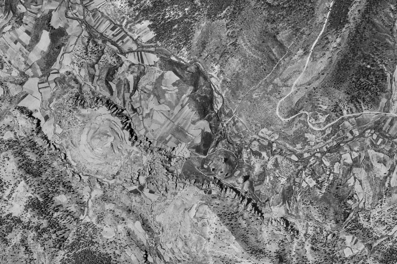 Ortofoto de 1956-1957 del núcleo de Chequilla