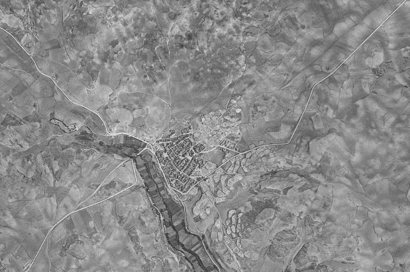 Ortofoto de 1956-1957 del núcleo de Driebes
