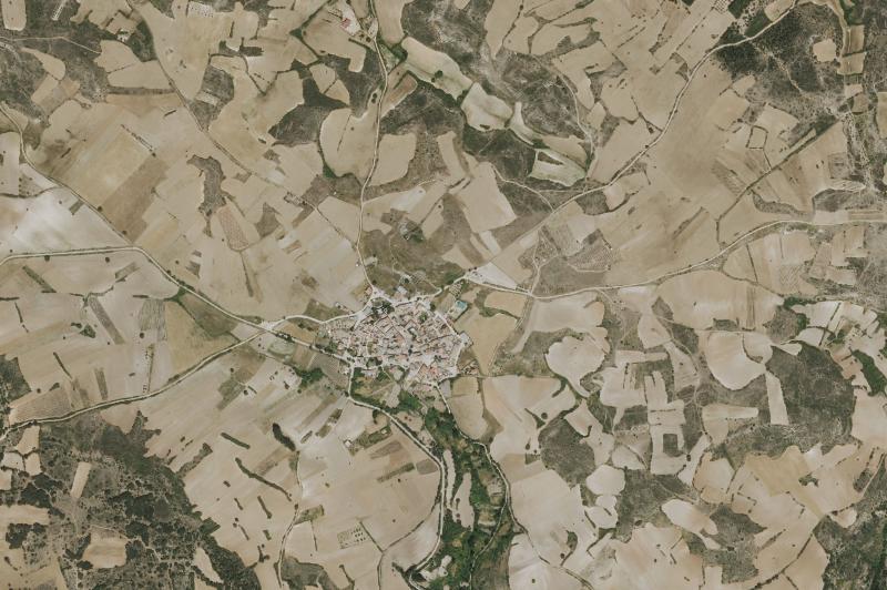 Ortofoto actual del núcleo de Escamilla