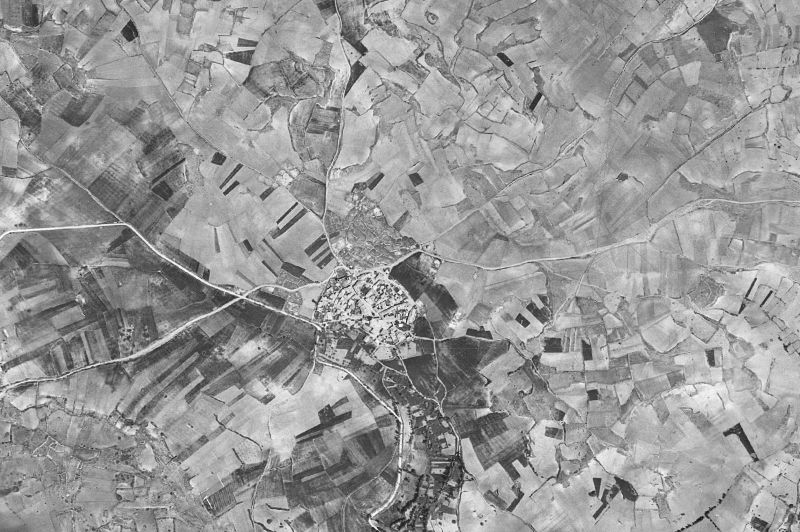 Ortofoto de 1956-1957 del núcleo de Escamilla