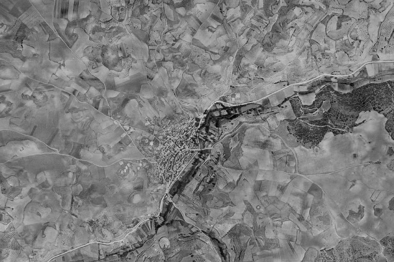 Ortofoto de 1956-1957 del núcleo de Escariche