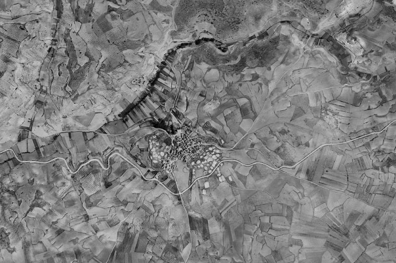 Ortofoto de 1956-1957 del núcleo de Escopete