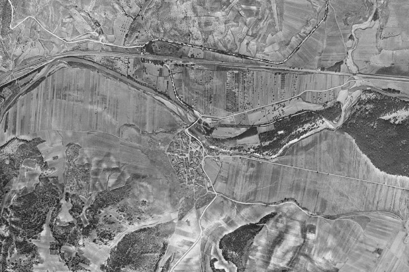 Ortofoto de 1956-1957 del núcleo de Espinosa de Henares