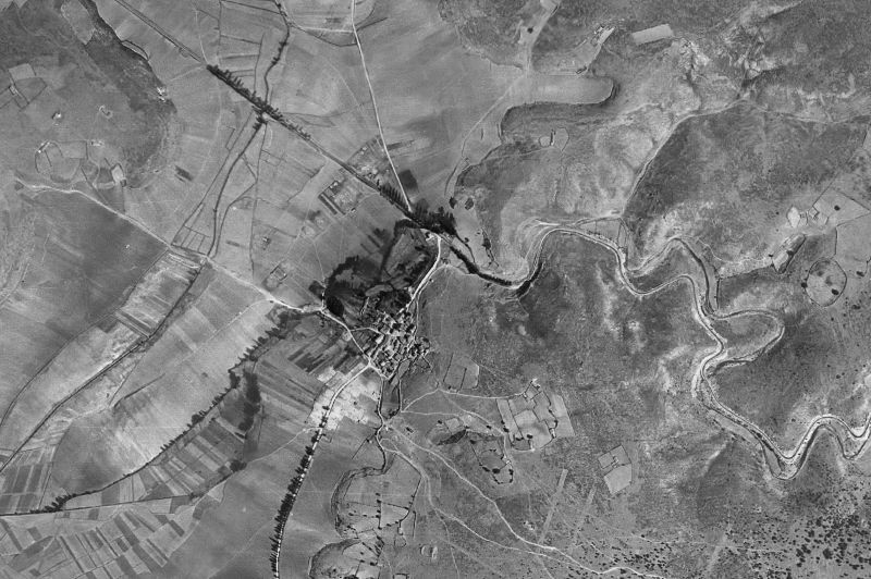 Ortofoto de 1956-1957 del núcleo de Estriégana