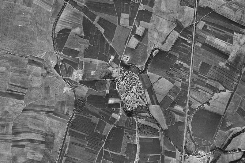 Ortofoto de 1956-1957 del núcleo de Fontanar