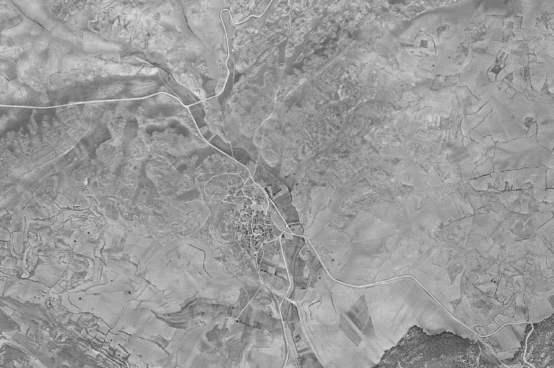 Ortofoto de 1956-1957 del núcleo de Fuencemillán