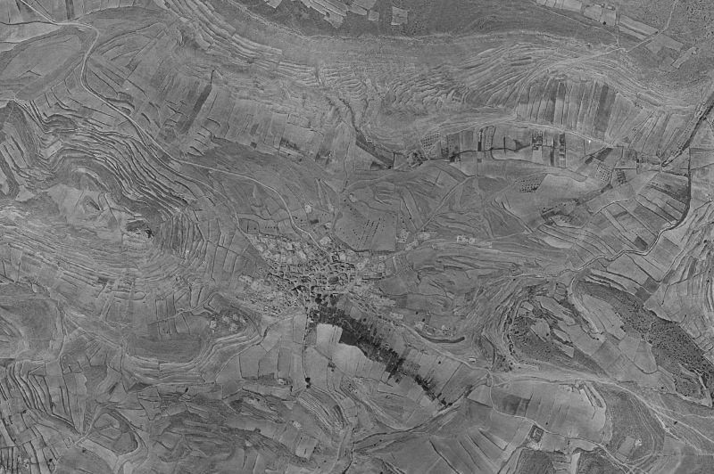 Ortofoto de 1956-1957 del núcleo de Fuentelsaz