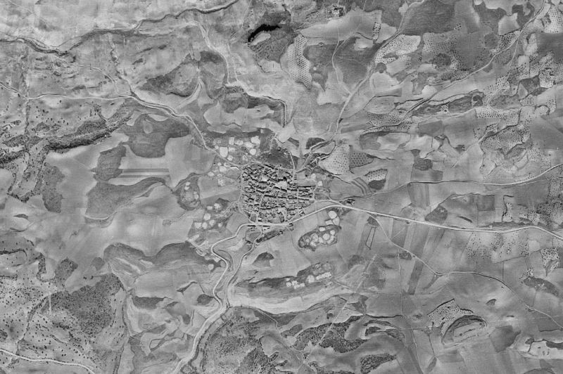 Ortofoto de 1956-1957 del núcleo de Fuentenovilla