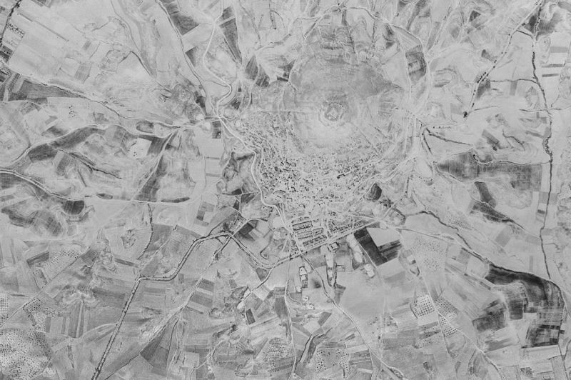 Ortofoto de 1956-1957 del núcleo de Hita