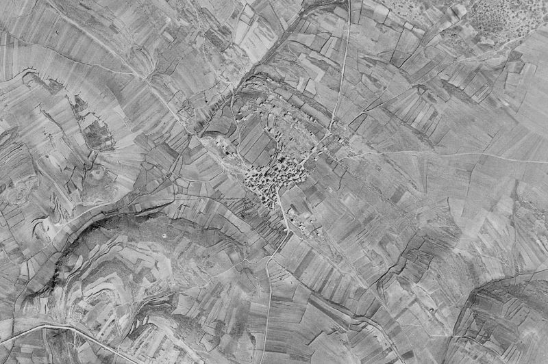 Ortofoto de 1956-1957 del núcleo de Hombrados