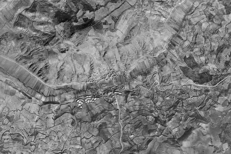 Ortofoto de 1956-1957 del núcleo de Hontoba