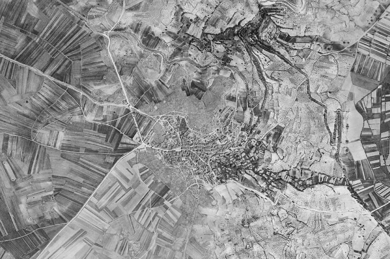 Ortofoto de 1956-1957 del núcleo de Horche