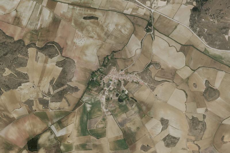 Ortofoto actual del núcleo de Hortezuela de Océn