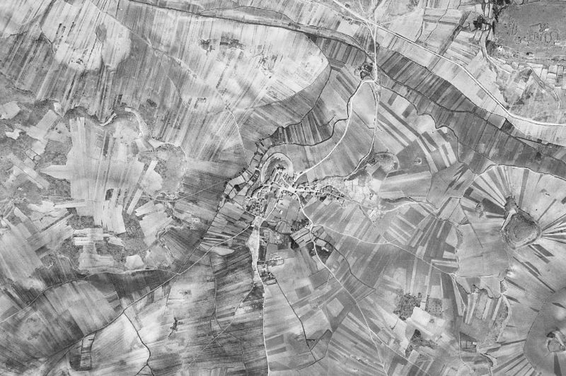 Ortofoto de 1956-1957 del núcleo de Hortezuela de Océn