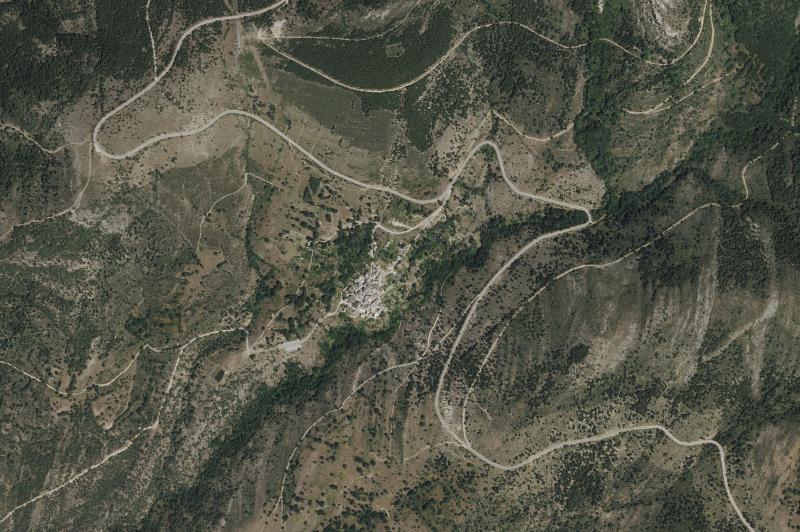 Ortofoto actual del núcleo de La Huerce