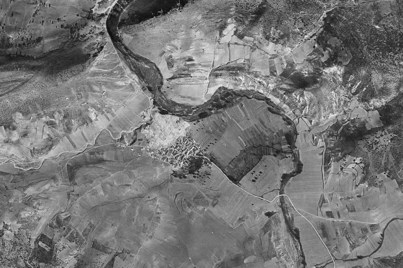Ortofoto de 1956-1957 del núcleo de Huérmeces del Cerro