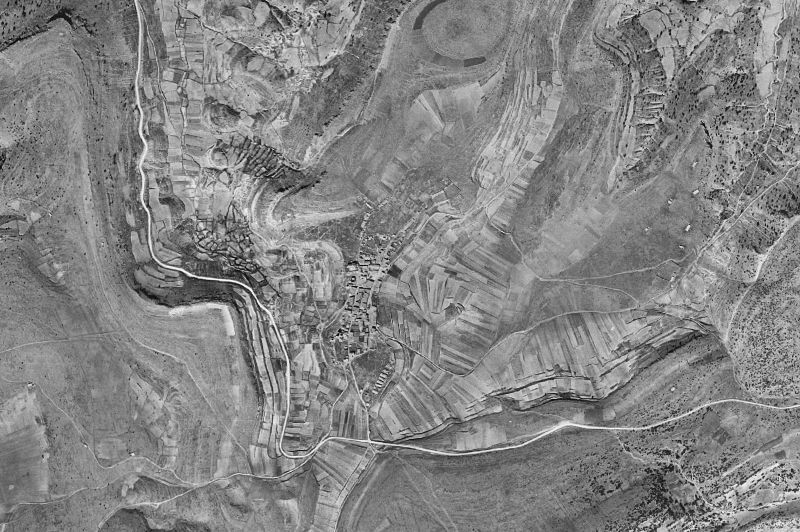 Ortofoto de 1956-1957 del núcleo de Huertahernando