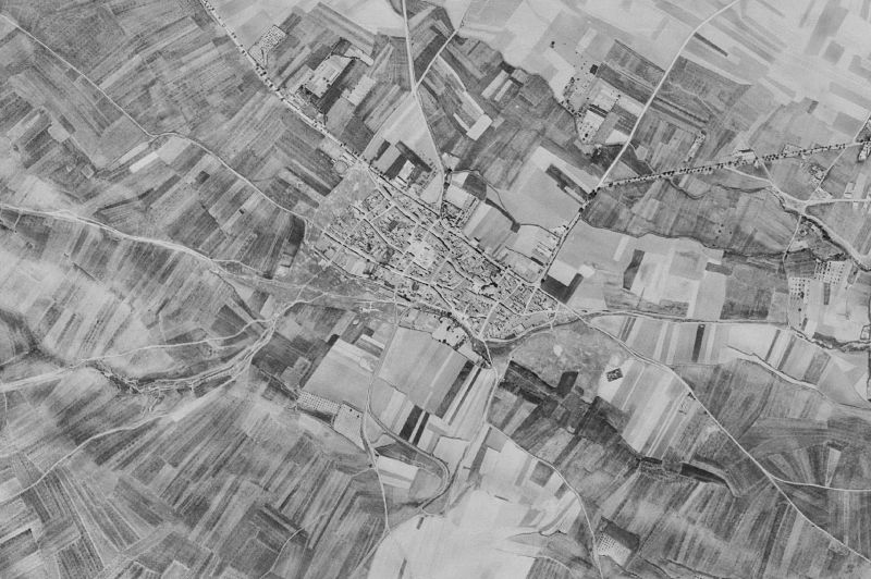 Ortofoto de 1956-1957 del núcleo de Humanes
