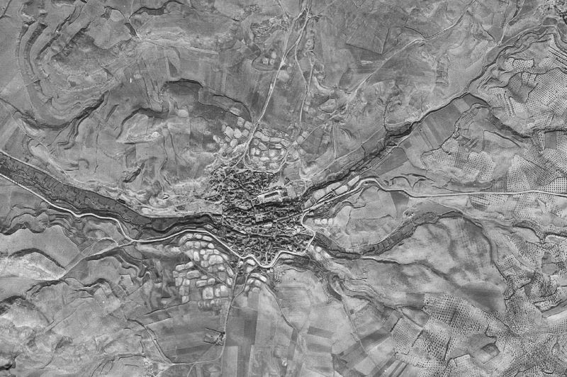 Ortofoto de 1956-1957 del núcleo de Illana