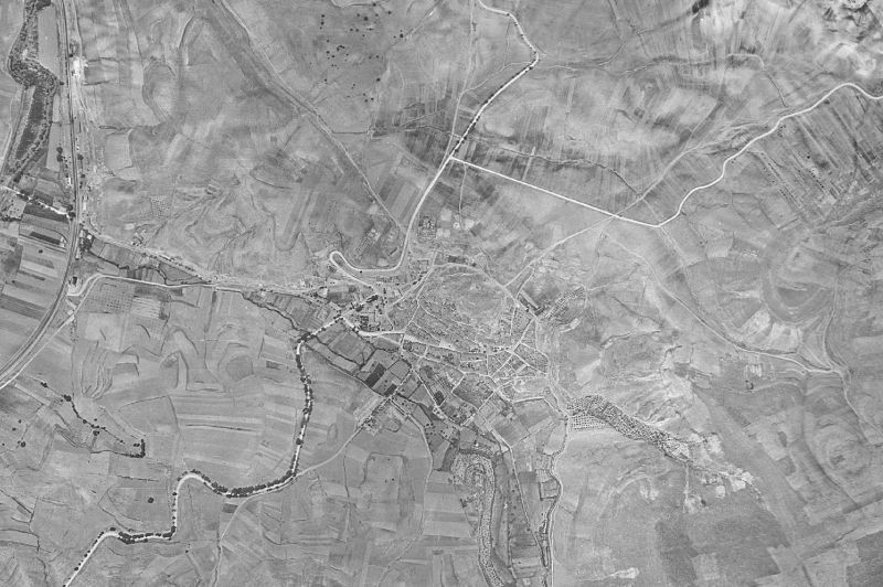 Ortofoto de 1956-1957 del núcleo de Jadraque