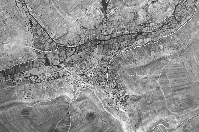 Ortofoto de 1956-1957 del núcleo de Ledanca