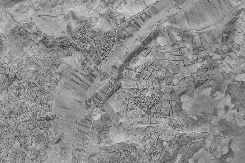 Ortofoto de 1956-1957 del núcleo de Loranca de Tajuña