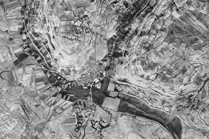 Ortofoto de 1956-1957 del núcleo de Lupiana