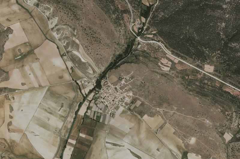 Ortofoto actual del núcleo de Luzaga