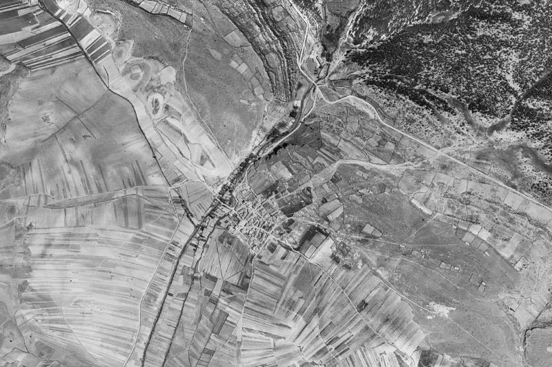 Ortofoto de 1956-1957 del núcleo de Luzaga