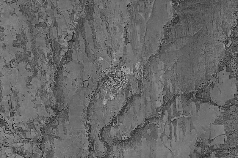 Ortofoto de 1956-1957 del núcleo de Majaelrayo