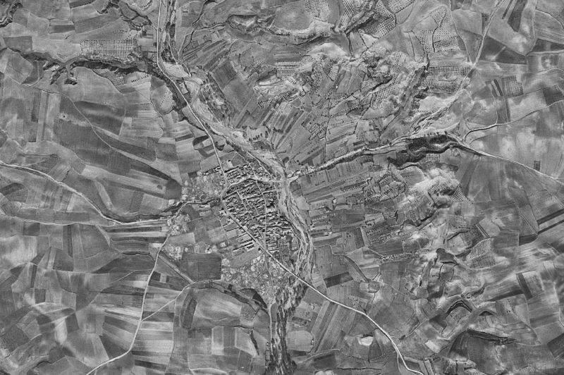 Ortofoto de 1956-1957 del núcleo de Málaga del Fresno