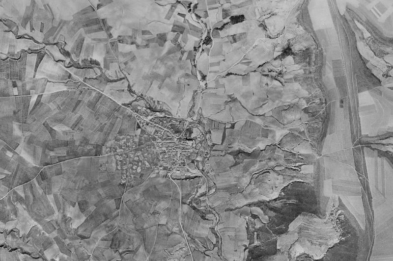 Ortofoto de 1956-1957 del núcleo de Malaguilla