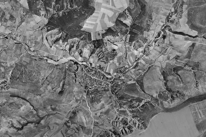 Ortofoto de 1956-1957 del núcleo de Matarrubia