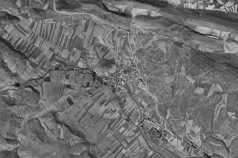 Ortofoto de 1956-1957 del núcleo de Mazarete