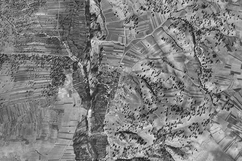 Ortofoto de 1956-1957 del núcleo de Medranda
