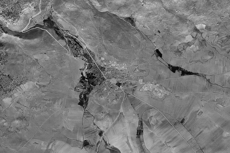 Ortofoto de 1956-1957 del núcleo de Miedes de Atienza