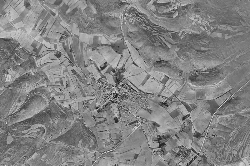 Ortofoto de 1956-1957 del núcleo de Milmarcos