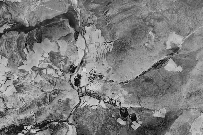 Ortofoto de 1956-1957 del núcleo de La Miñosa