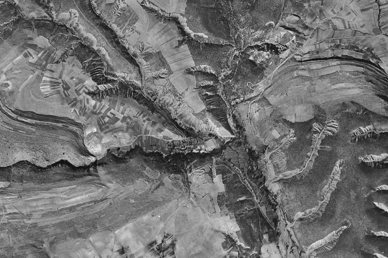 Ortofoto de 1956-1957 del núcleo de Monasterio