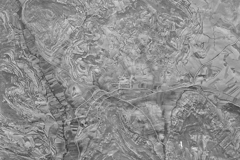 Ortofoto de 1956-1957 del núcleo de Montarrón